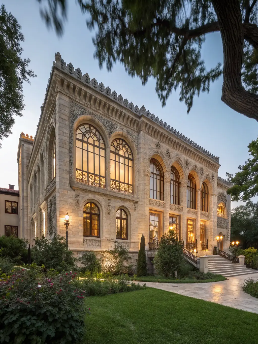A striking image of a newly restored historical building, showcasing its architectural beauty and the positive impact of restoration on the local community.
